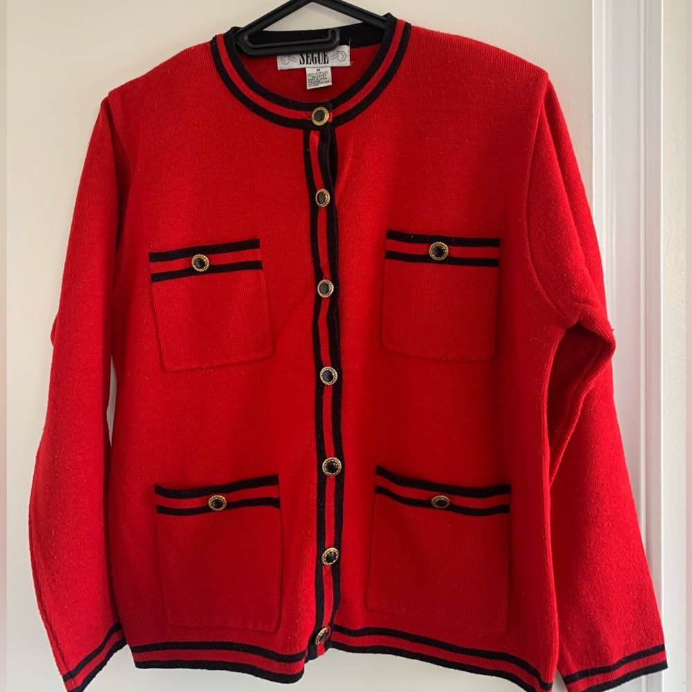 Segue Vintage Button Up Sweater PTP 21”